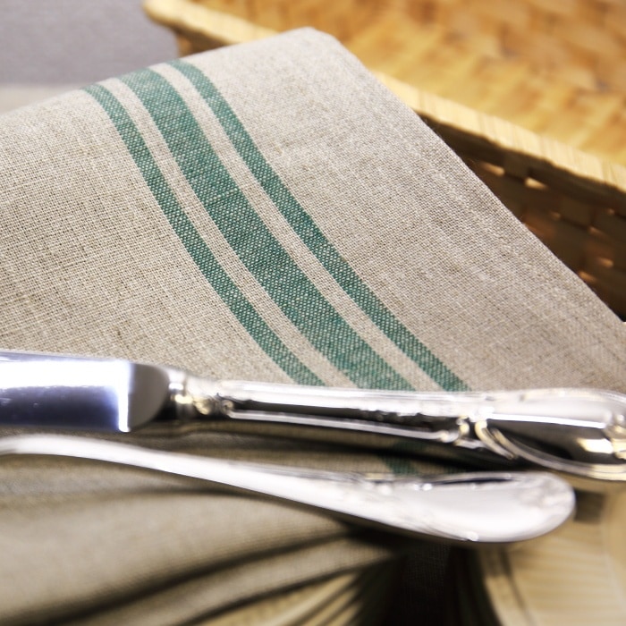 CALIENTE Linea カリエンテ リトアニア リネン 麻 100％ カンパーニュ　リネンクロスＬ グリーン 緑