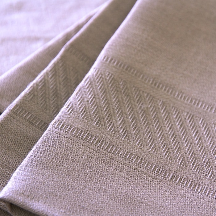 CALIENTE Linea カリエンテ リトアニア リネン 麻 100％ スタイル フェイスタオル　トープ（茶）