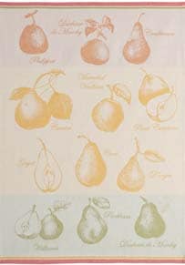 coucke ジャガード キッチンタオル　QUARTIERS DE POIRES　洋梨の種類