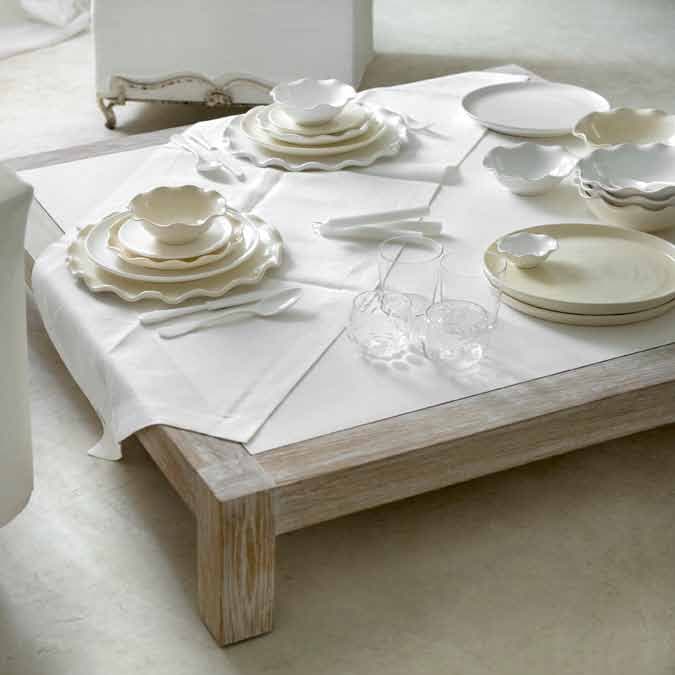 BASIC 麻 テーブル リネン プレースマットー snow ホワイト 40ｘ50