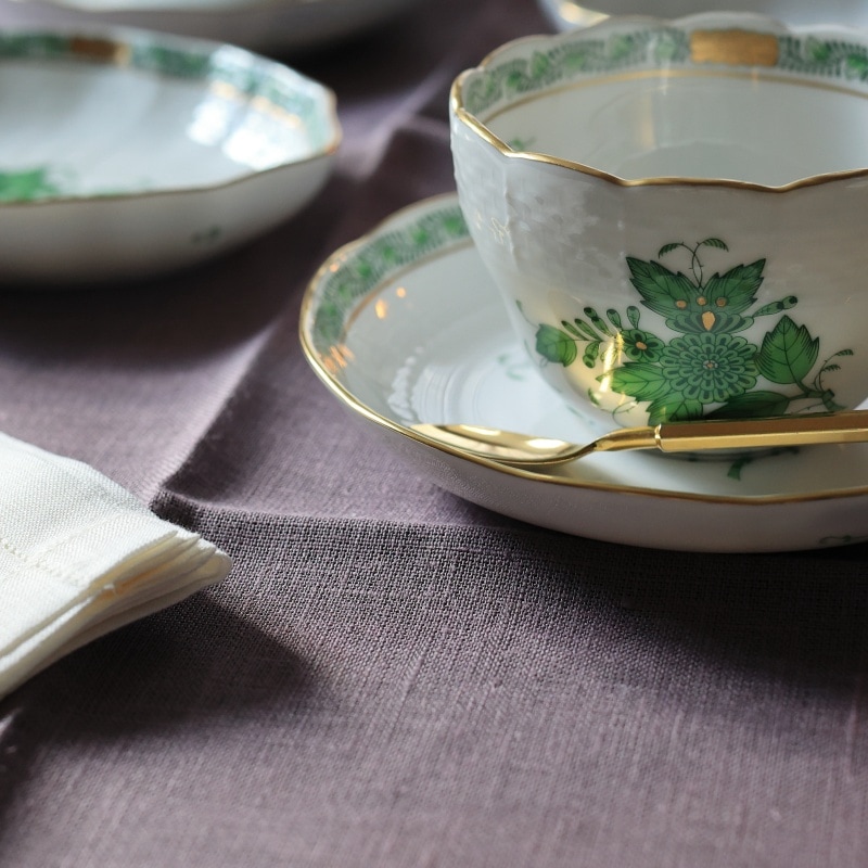 CALIENTE Linea カリエンテ リトアニア リネン 麻 100％ プラーノ プラムグレイ Ｍサイズ 35x47 ランチョンマット プレースマット