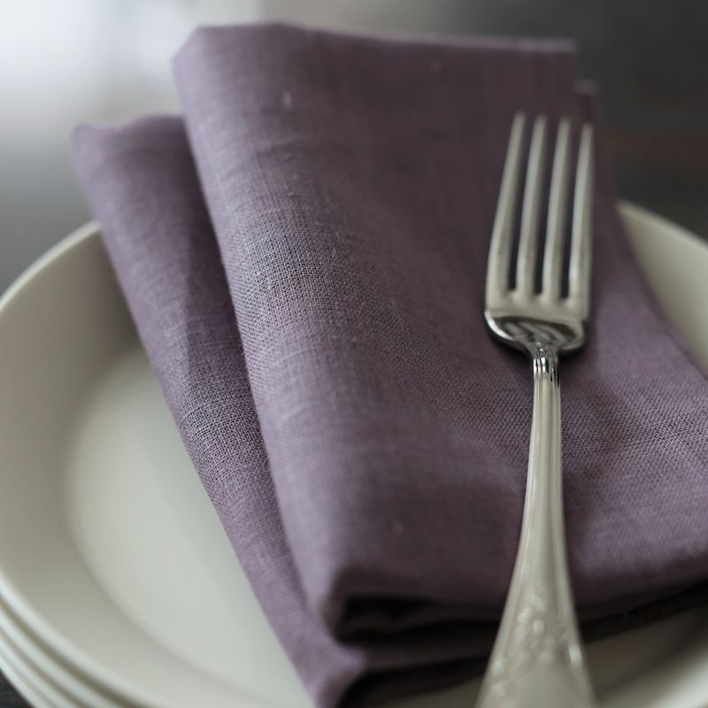CALIENTE Linea カリエンテ リトアニア リネン 麻 100％ プラーノ プラムグレイ Ｍサイズ 35x47 ランチョンマット プレースマット