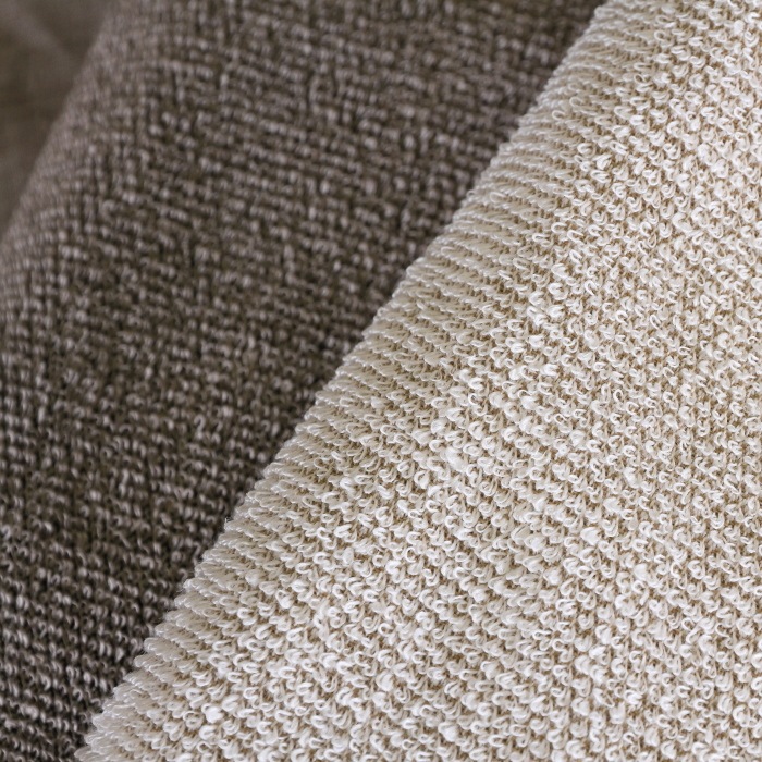 キュア 北欧 リネン パイル織 タオル40ｘ60　ショコラ