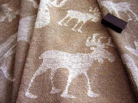 キュア 北欧 リネン パイル織  ELK　トナカイ タオル 45ｘ75
