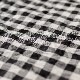 CALIENTE Linea カリエンテ リトアニア リネン 麻 100％ エマ（チェック） 黒 M キッチンクロス 　ランチョンマット