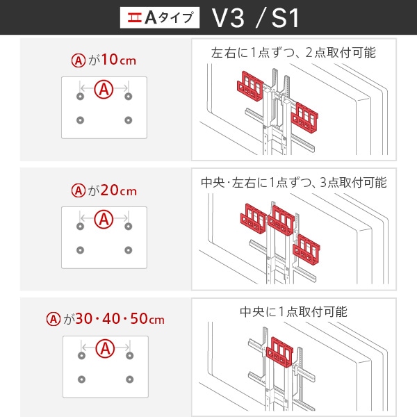 ソニー製テレビ対応 壁寄せテレビスタンドWALL V2・V3・V5対応 HDDホルダー 