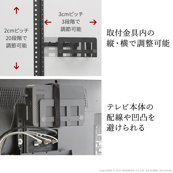 ソニー製テレビ対応 壁寄せテレビスタンドWALL V2・V3・V5対応 マルチデバイスホルダー