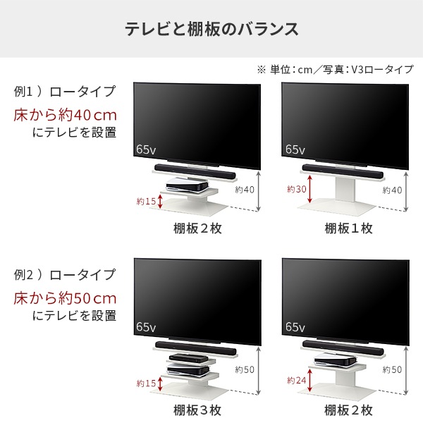 ソニー製テレビ対応 壁寄せテレビスタンドWALL V2・V3・V5対応 棚板ラージサイズ