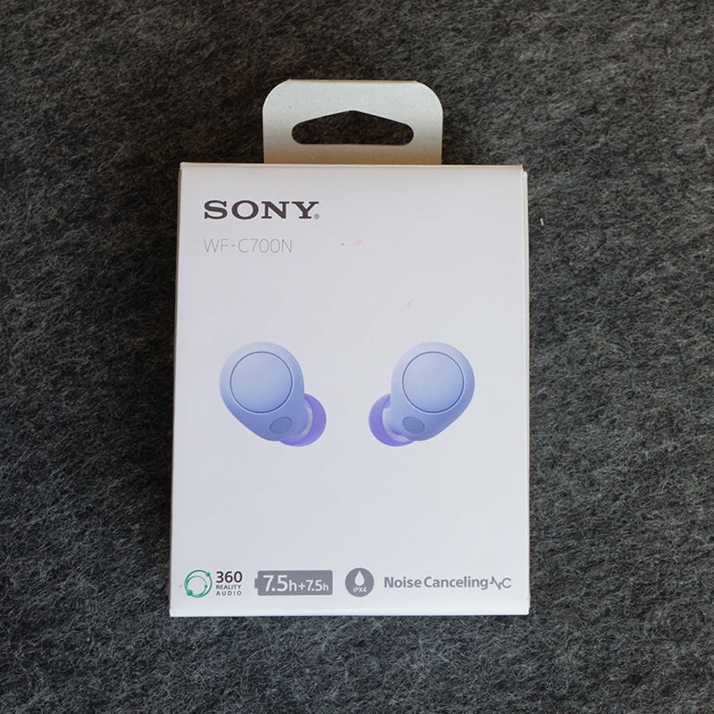 店頭在庫品 ワイヤレスノイズキャンセリングステレオヘッドセット「WF-C700N」ラベンダー