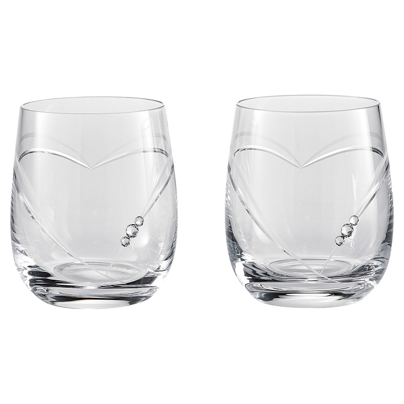 ストラス ハート イン ハート オールドグラス250mlペア