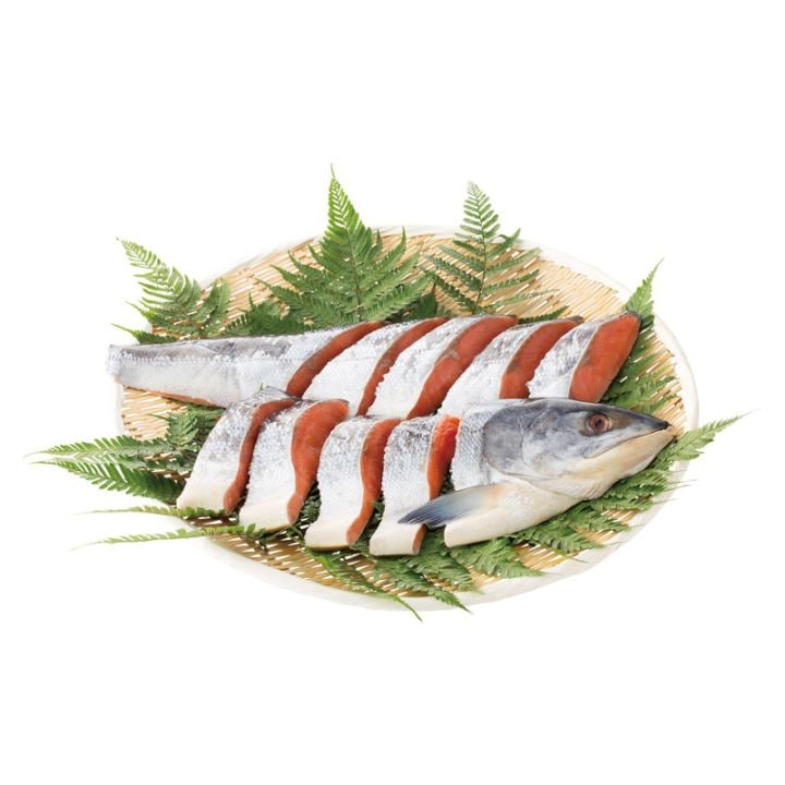 北海道産銀毛新巻鮭姿切身 700g