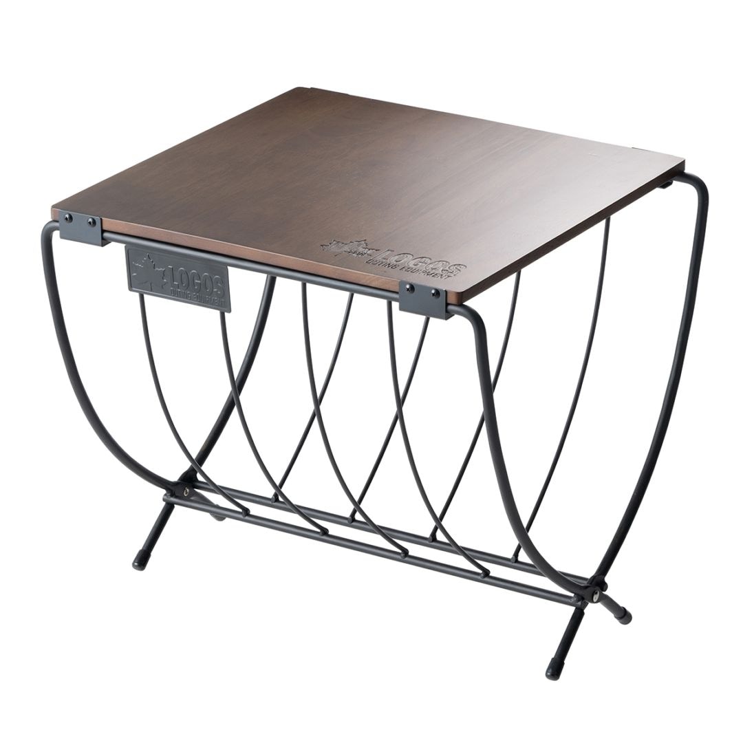 LOGOS　ワイド薪ラックウッドテーブル