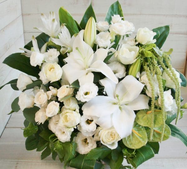 おまかせアレンジメントＬ-白・グリーン系
