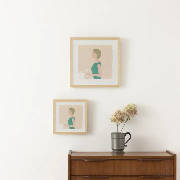 アートポスター SO SWEET, SWEET HOME peach 300×300mm フレームセット