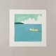 アートポスター　DEPARTURE（漕ぎ出す）ocean 300×300mm フレームセット