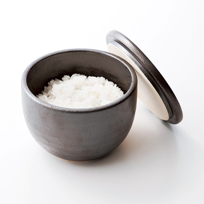 信楽焼 Hangout ライスコンテナ（ブラック）