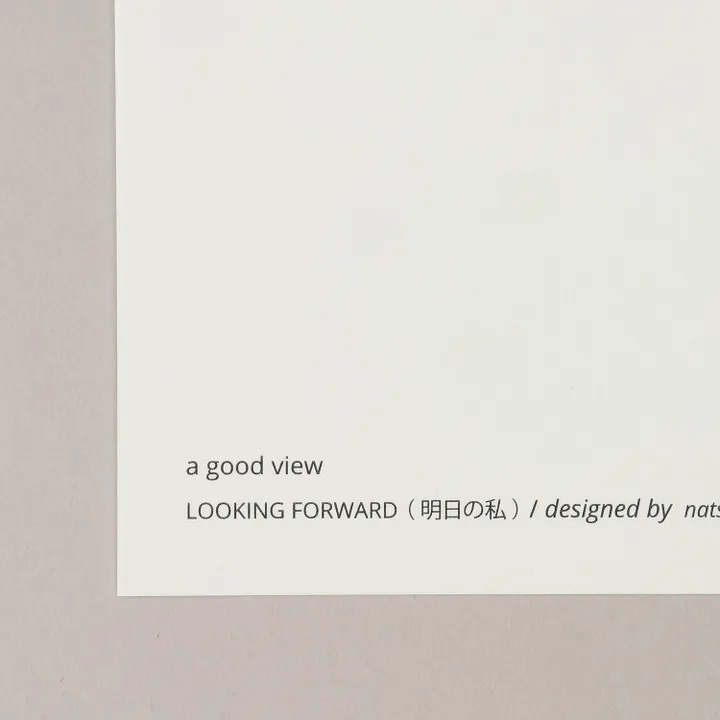 アートポスター　LOOKING FORWARD （明日の私）mustard 200×200mm フレームセット