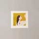 アートポスター　LOOKING FORWARD （明日の私）mustard 200×200mm フレームセット