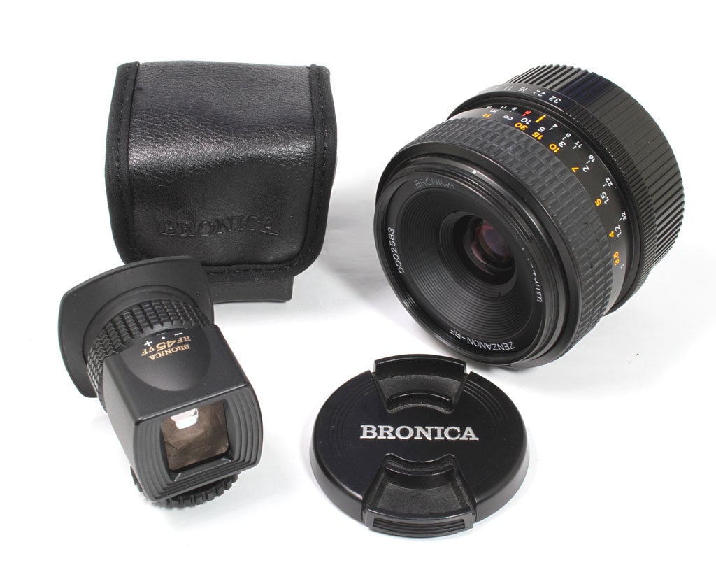 美品〉ブロニカ RF645レンズセット カメラバッグ、電池付き 美品