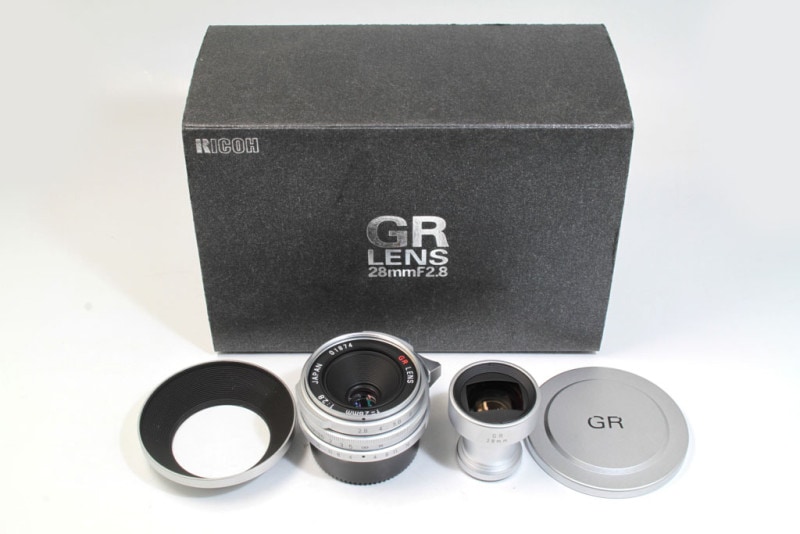 中古 リコー GR28mm F2.8 シルバー+ファインダー付(L39マウント用