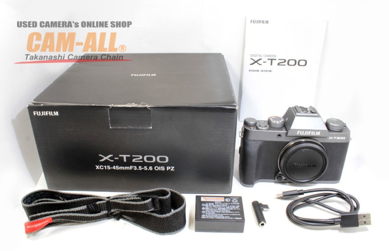 中古 フジフイルム X-T200 ダークシルバー ボディ 程度：A-（美品）
