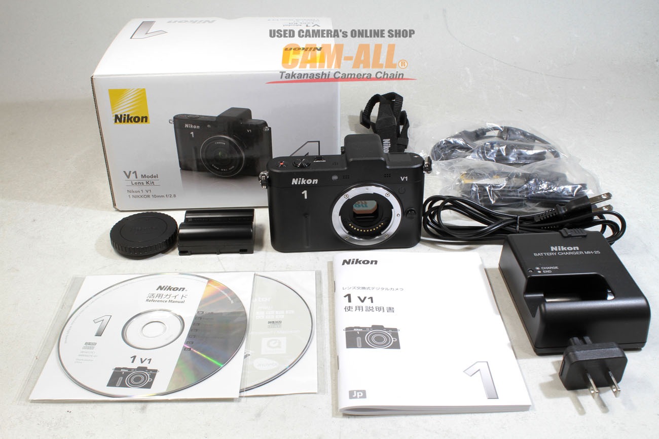 中古 ニコン Nikon1 V1 ブラックボディ 程度：B（並品）