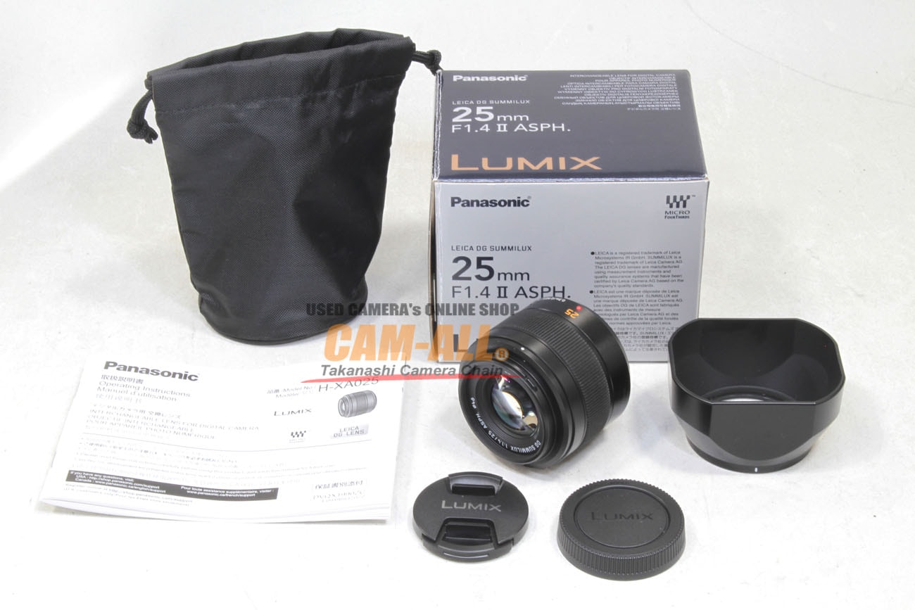 中古 パナソニック ライカ DGズミルックス 25mm F1.4 II ASPH 程度:A 