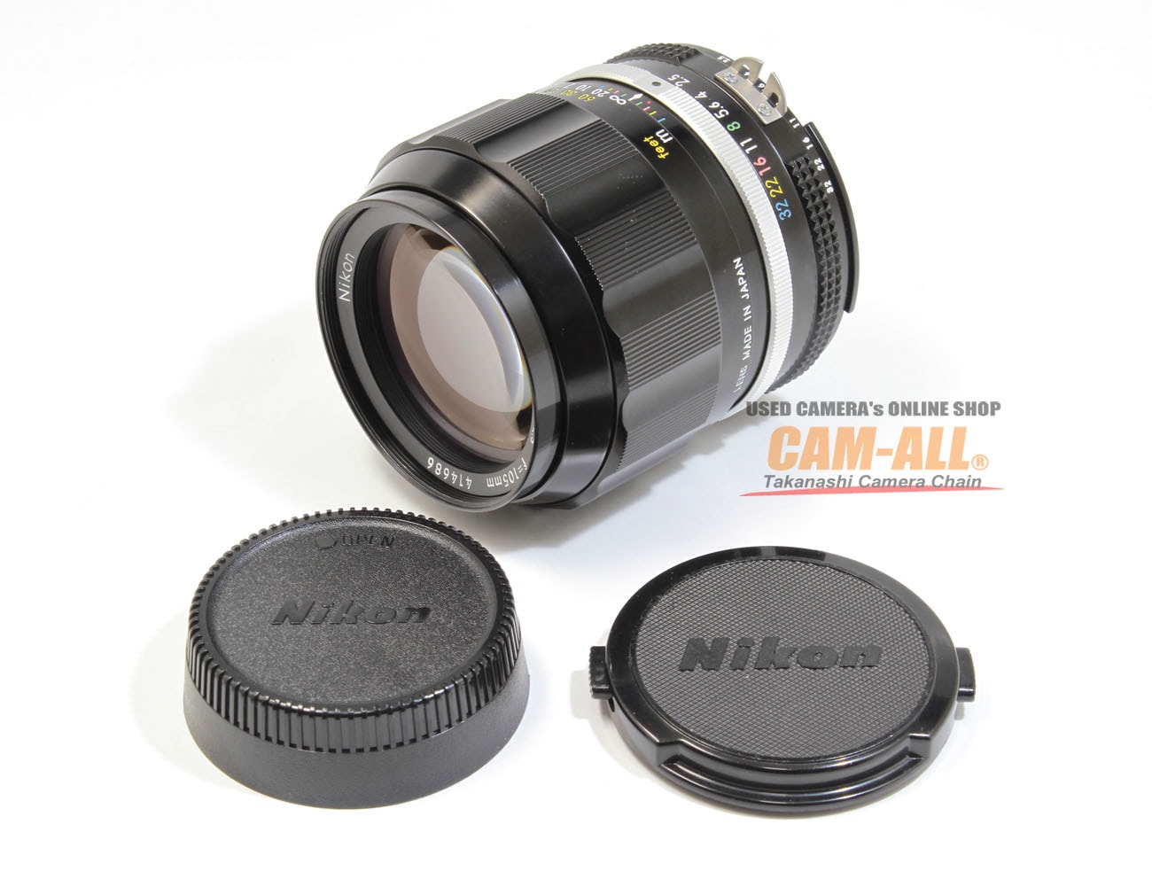 中古 ニコン ニッコールP オート 105mm F2.5 Ai改 程度：AB（良品）