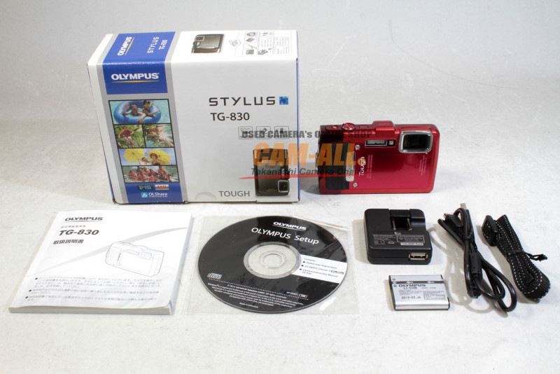 中古 オリンパス STYLUS TG-830 TOUGH レッド 程度：AB（良品）