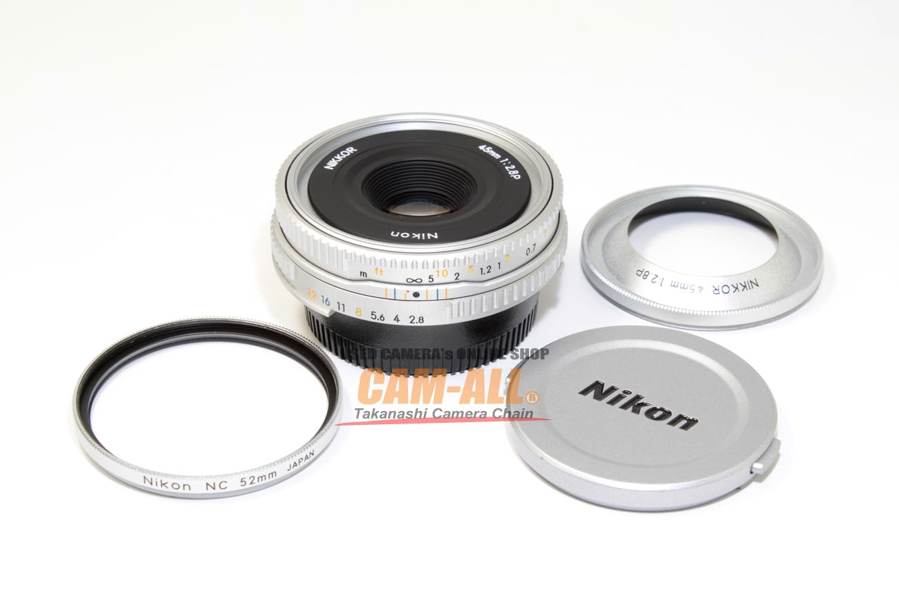 Nikon - 【中古】(ニコン) Nikon AI 45/F2.8 P シルバー ニコン Nikon AI NIKKOR 45mm F2.8Pシルバー 中古良品