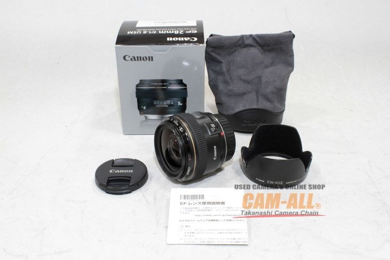 中古 キヤノン EF28mm F1.8 USM EFマウントレンズ