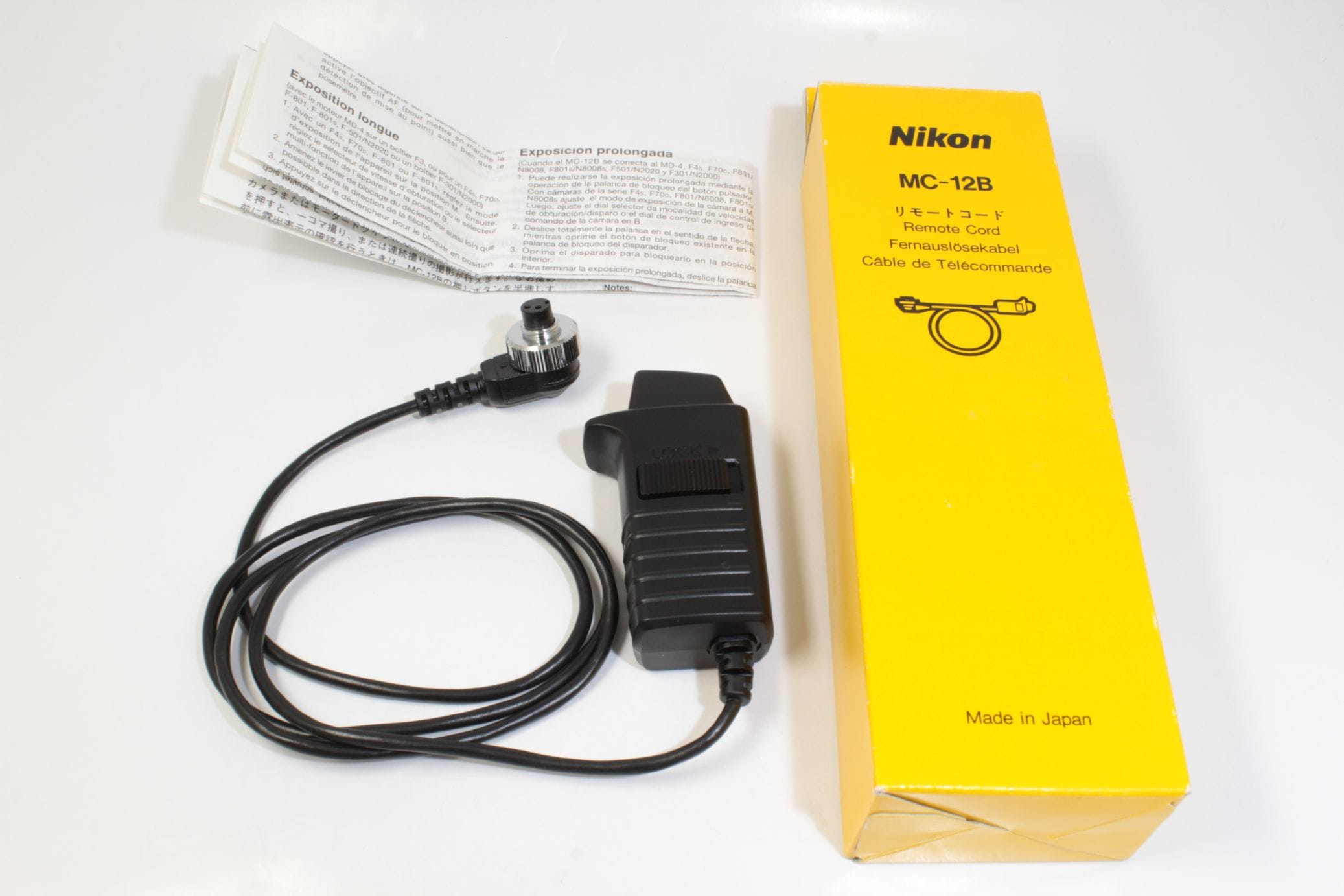 (未使用･未開封品)ニコン リモートコード MC-12B 中古 ニコン リモートコード MC-12B