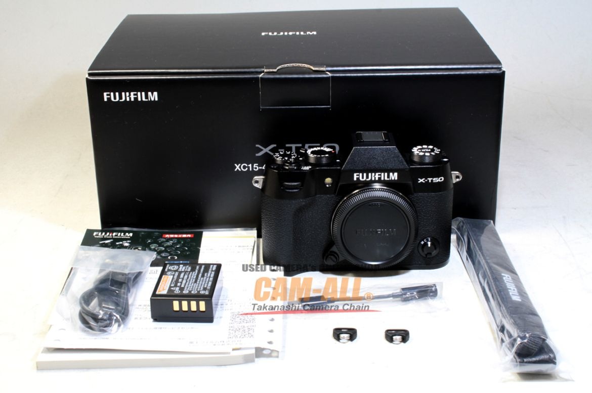 中古 フジフイルム X-T50 ブラックボディ ミラーレス一眼