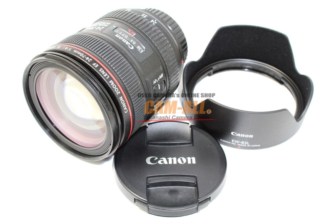 キヤノン EFレンズ EF24-70mm F4L IS USM 交換レンズ 中古 キヤノン EF24-70mm F4L IS USM EFマウントズームレンズ