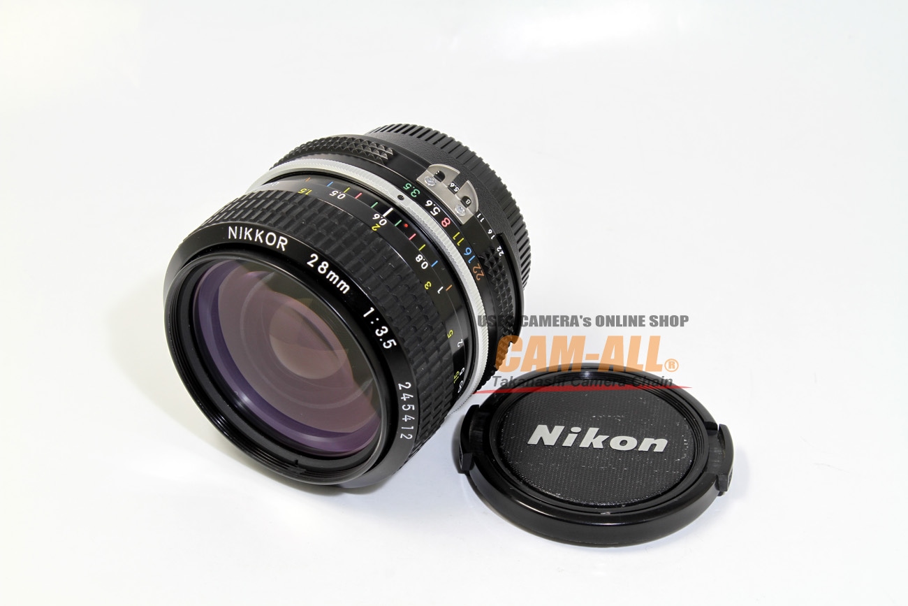 【中古】Nikon ニコン New NIKKOR 28mm f/3.5 Ai改 中古 ニコン ニューニッコール 28mm F3.5 (Ai改) 程度：AB-(良品マイナス)