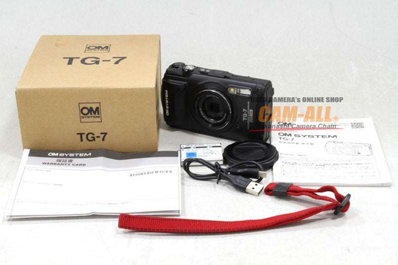 【中古美品】OM SYSTEM TG-7 バッテリー2個 中古 OMシステム Tough TG-7ブラック コンパクトデジタルカメラ