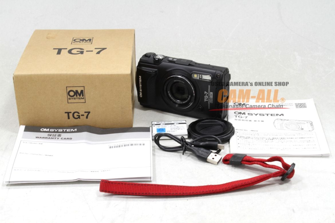 中古 OMシステム Tough TG-7ブラック 程度：AB- (良品マイナス)