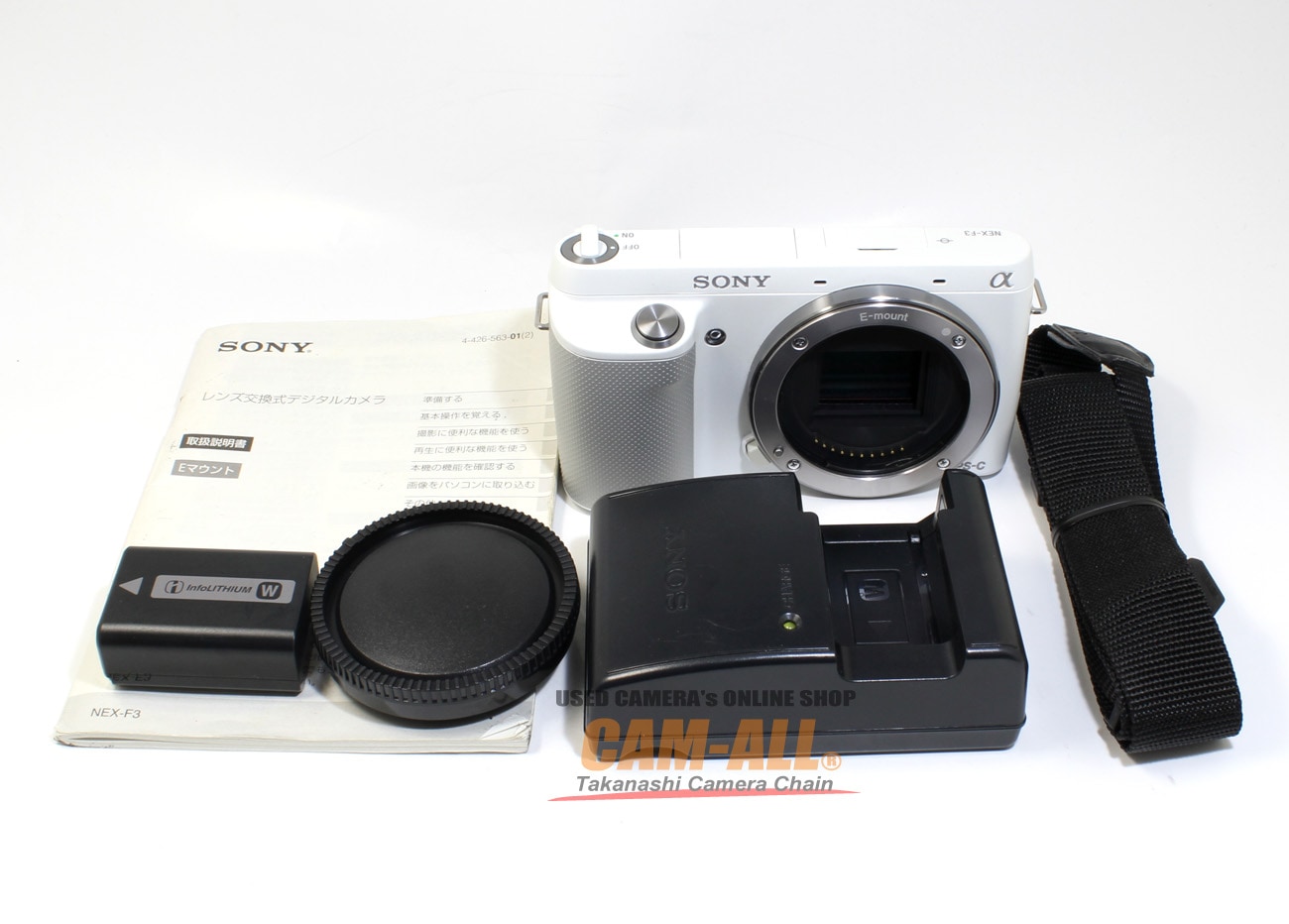 SONY ミラーレス　NEX-F3 中古品 中古 ソニー NEX-F3ホワイトボディ(現状品) 程度：AB-（良品マイナス）