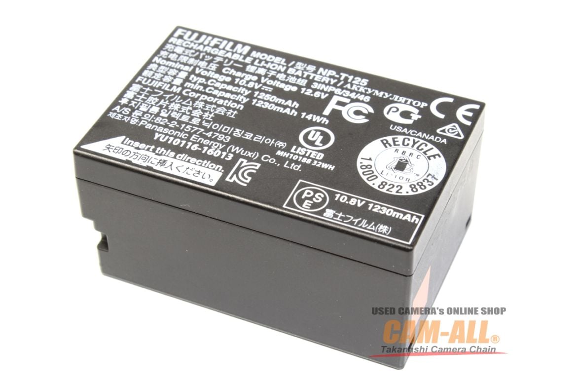 FUJIFILM純正　NP-T125美品　劣化度0 中古 フジフイルム バッテリー NP-T125