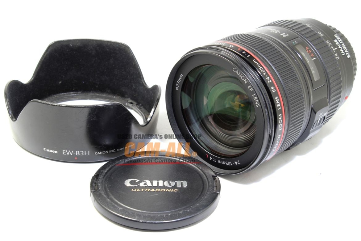 中古 キヤノン EF24-105mm F4L IS USM（現状品） 程度：B（並品）