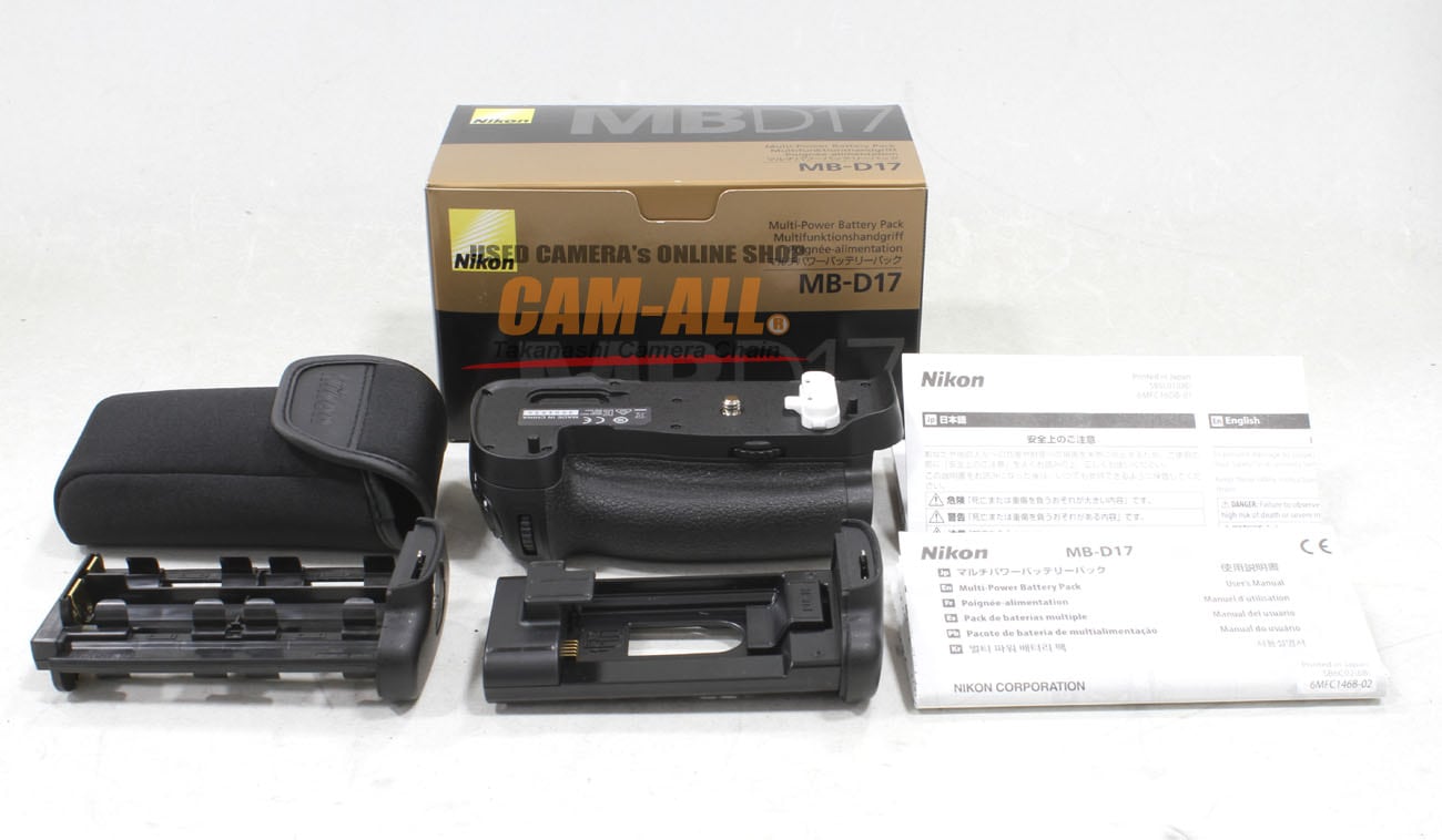 Nikon D500＋MB-D17 純正バッテリー4個 レリーズ数約68,000 中古 ニコン マルチパワーバッテリーパックMB-D17 (D500用)
