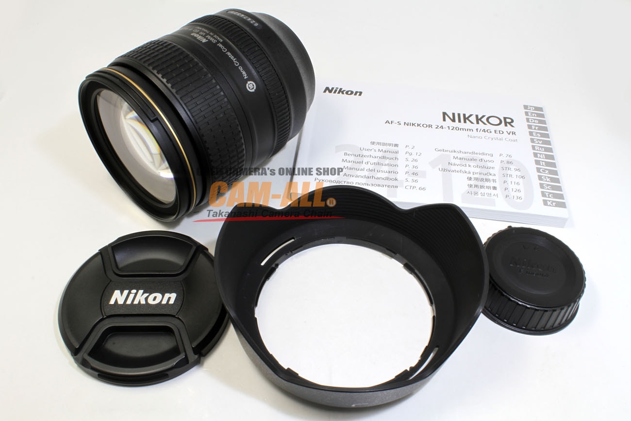 中古 ニコン AF-S 24-120mm F4.0G ED VR 程度：A-（美品）