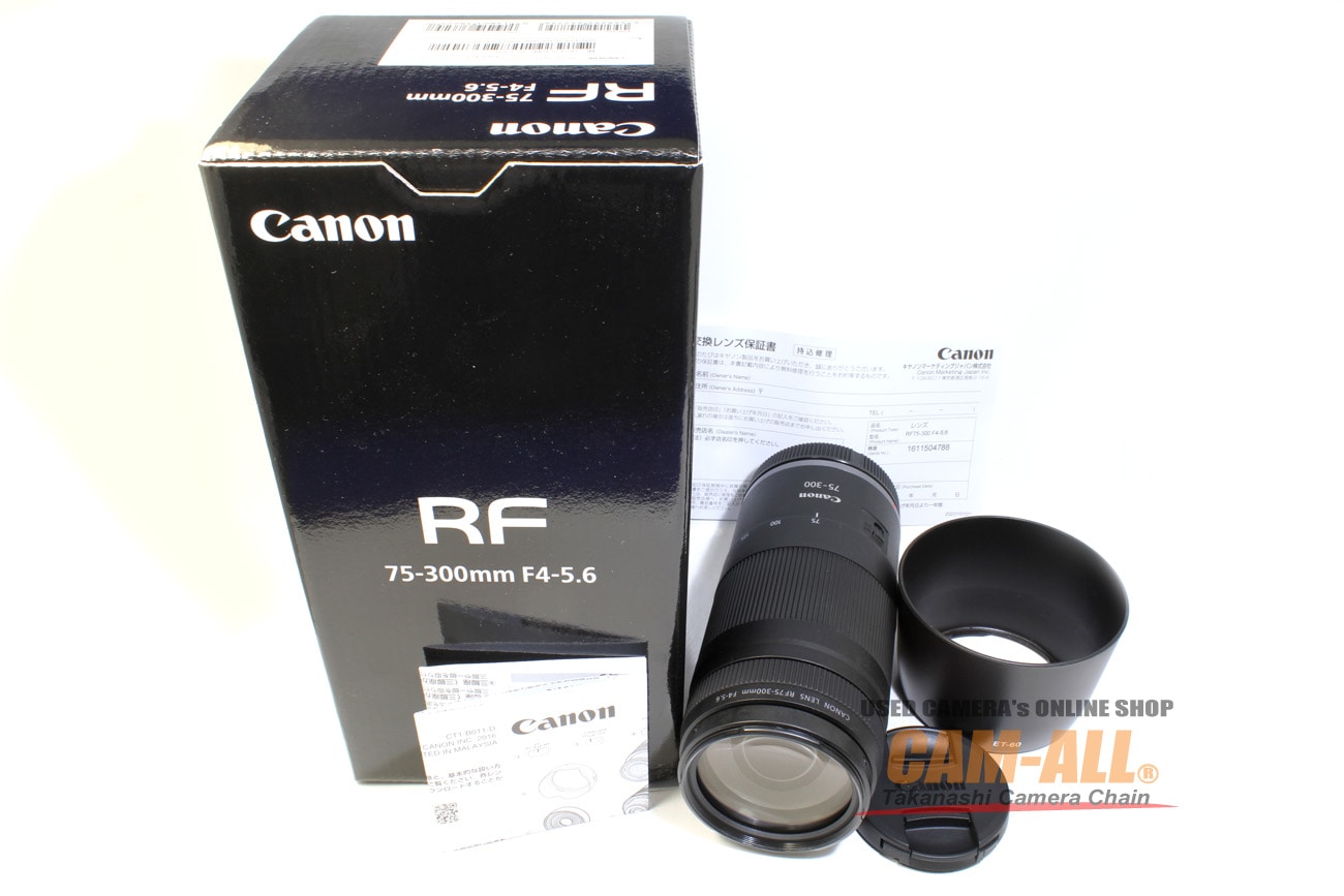 CANON EOS RF75-300mm、F4-5.6（中古） 中古 キヤノン RF75-300mm F4-5.6 程度：AA（極上品）