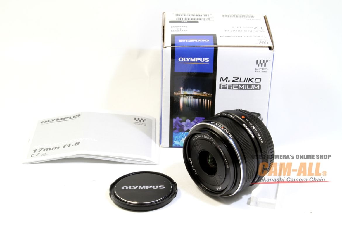中古 オリンパス M,ZD17mm F1.8 ブラック 程度：A-（美品）