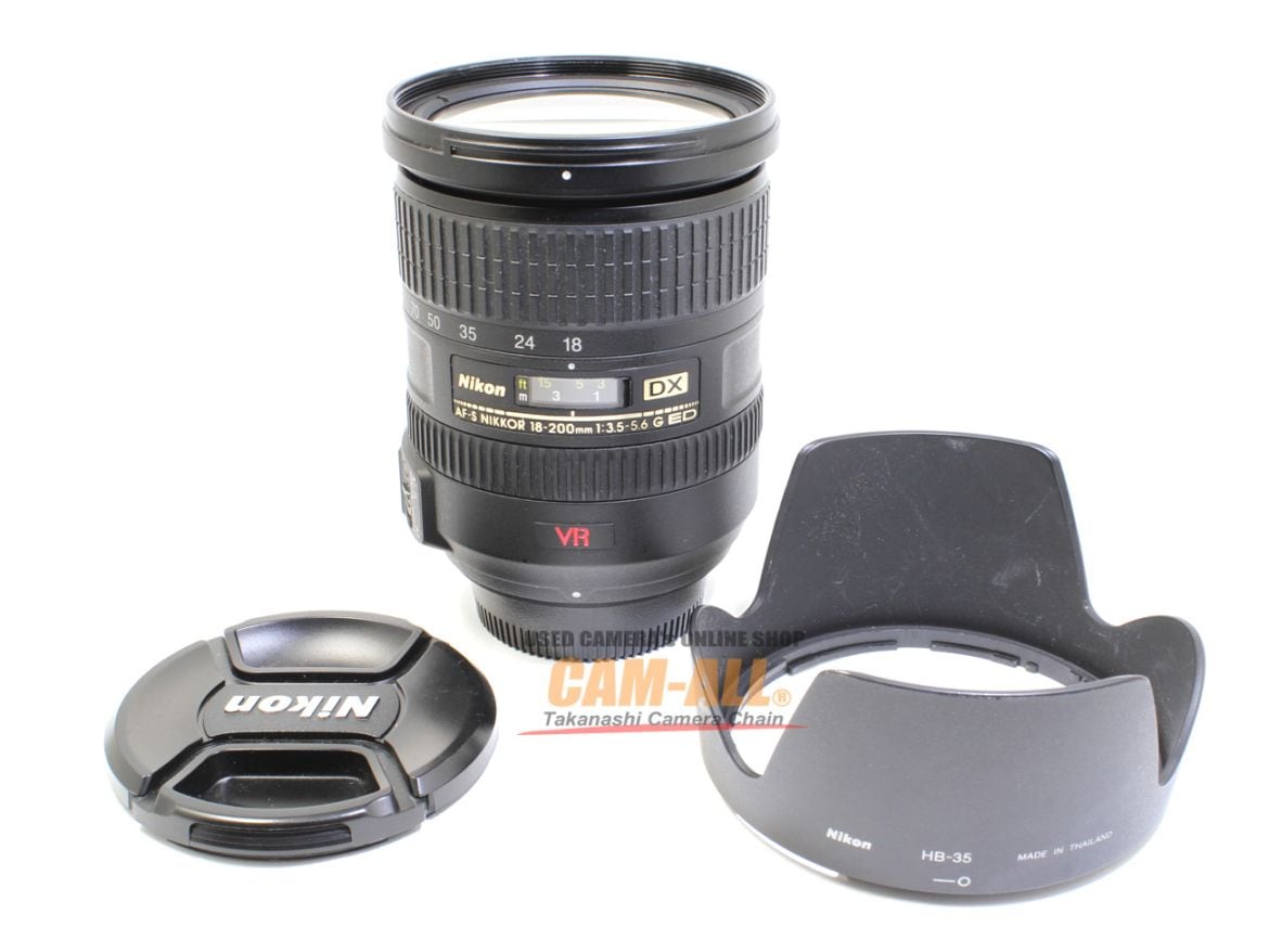 中古 ニコン AF-S DX18-200mm F3.5-5.6G VR 程度：AB-（良品マイナス）