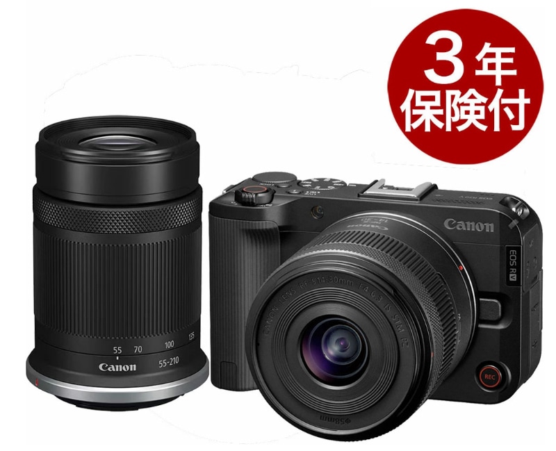 ��~8/19�ޤǴ��ָ����ò���[3ǯ�ݸ���]����Υ� EOS R50V���֥륺���७�å� �֥�å����ۥ磻�ȡ�2-3�Ķ������ȯ����APS-C���������󥵡��ߥ顼�쥹��㥫���RF-S14-30 IS STM PZɸ�ॺ�����󥺡�RF-S55-210mm F5-7.1 IS STM˾�󥺡����󥺥��å�