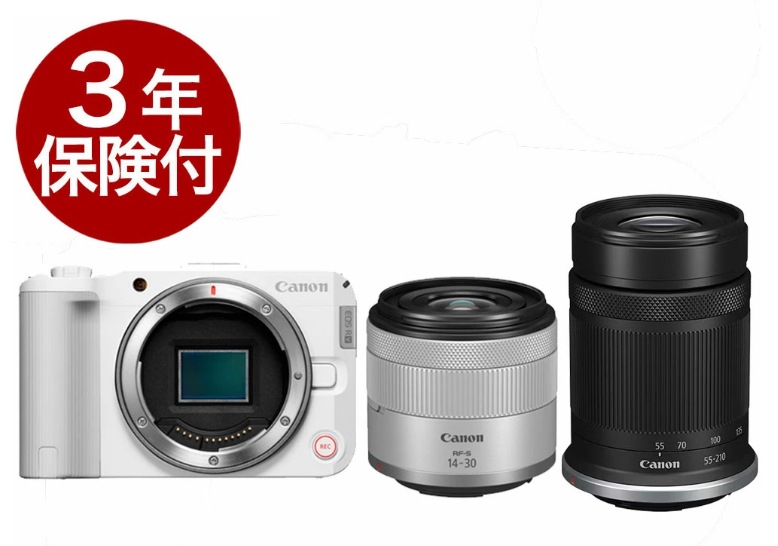��~8/19�ޤǴ��ָ����ò���[3ǯ�ݸ���]����Υ� EOS R50V���֥륺���७�å� �֥�å����ۥ磻�ȡ�2-3�Ķ������ȯ����APS-C���������󥵡��ߥ顼�쥹��㥫���RF-S14-30 IS STM PZɸ�ॺ�����󥺡�RF-S55-210mm F5-7.1 IS STM˾�󥺡����󥺥��å�