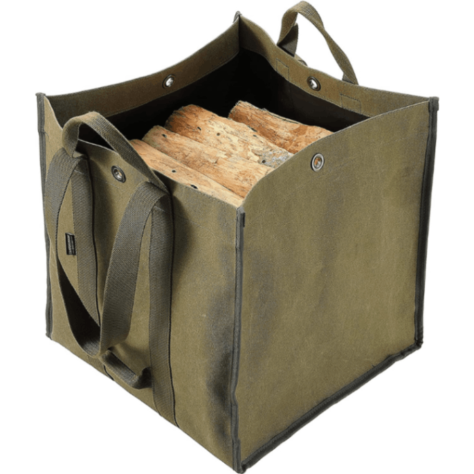 防水 帆布 大容量 ツールバック キャンプ パラフィン加工 薪バッグ 薪