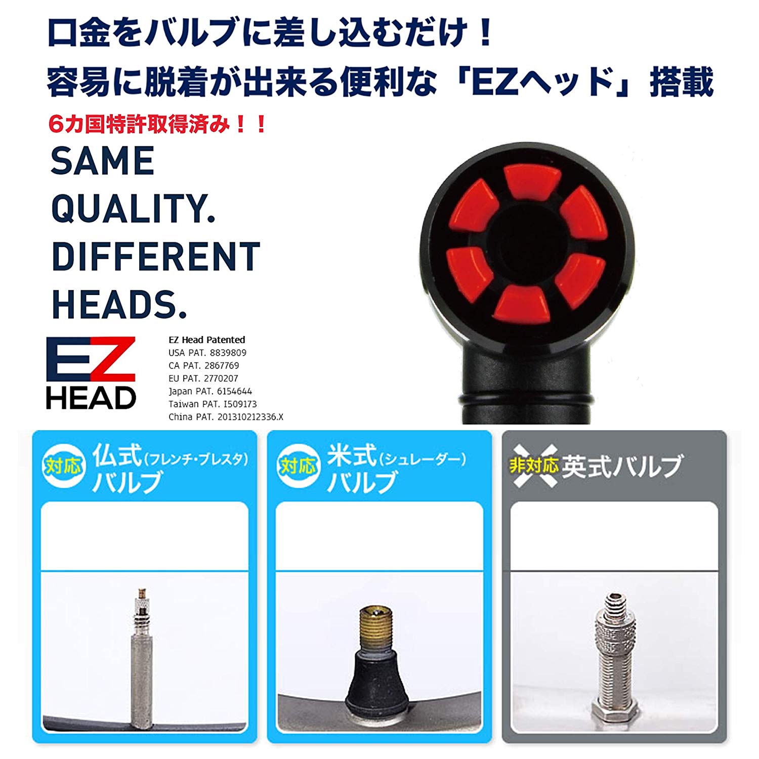 可変式携帯ポンプ 120psi 2WAYゲージ付 EZ-032AG | 自転車用