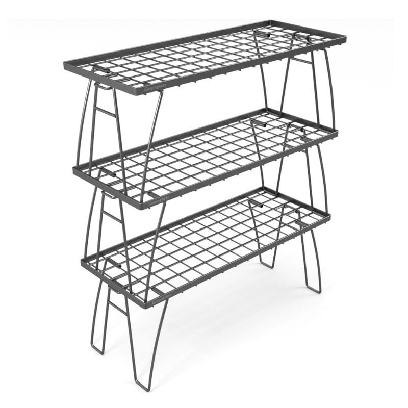 アウトドアメッシュラック フィールド ミニマル ラック ブラック 3点